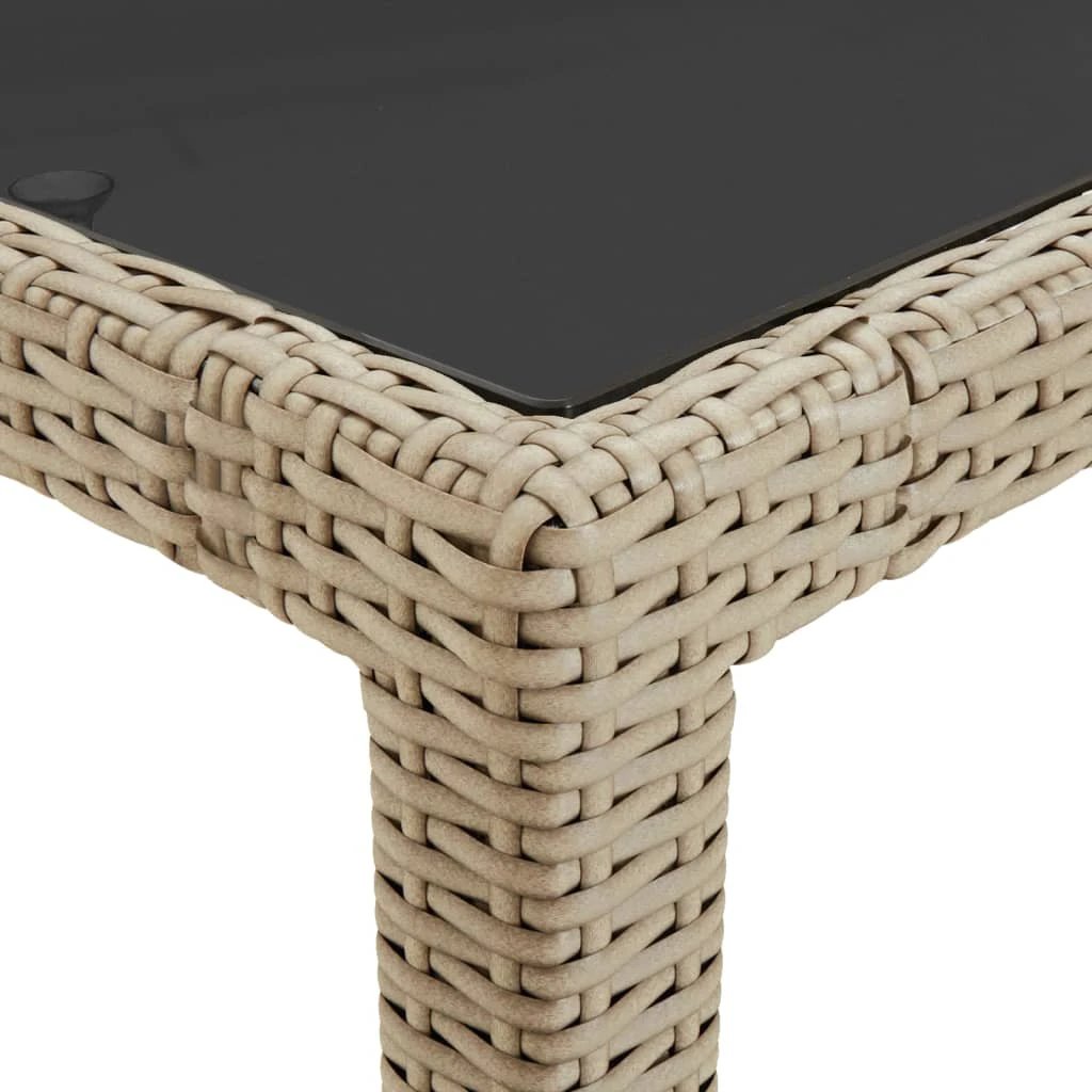 vidaXL Garden Table White 250x100x75 cm Poly Rattan and Tempered Glass by vidaXL