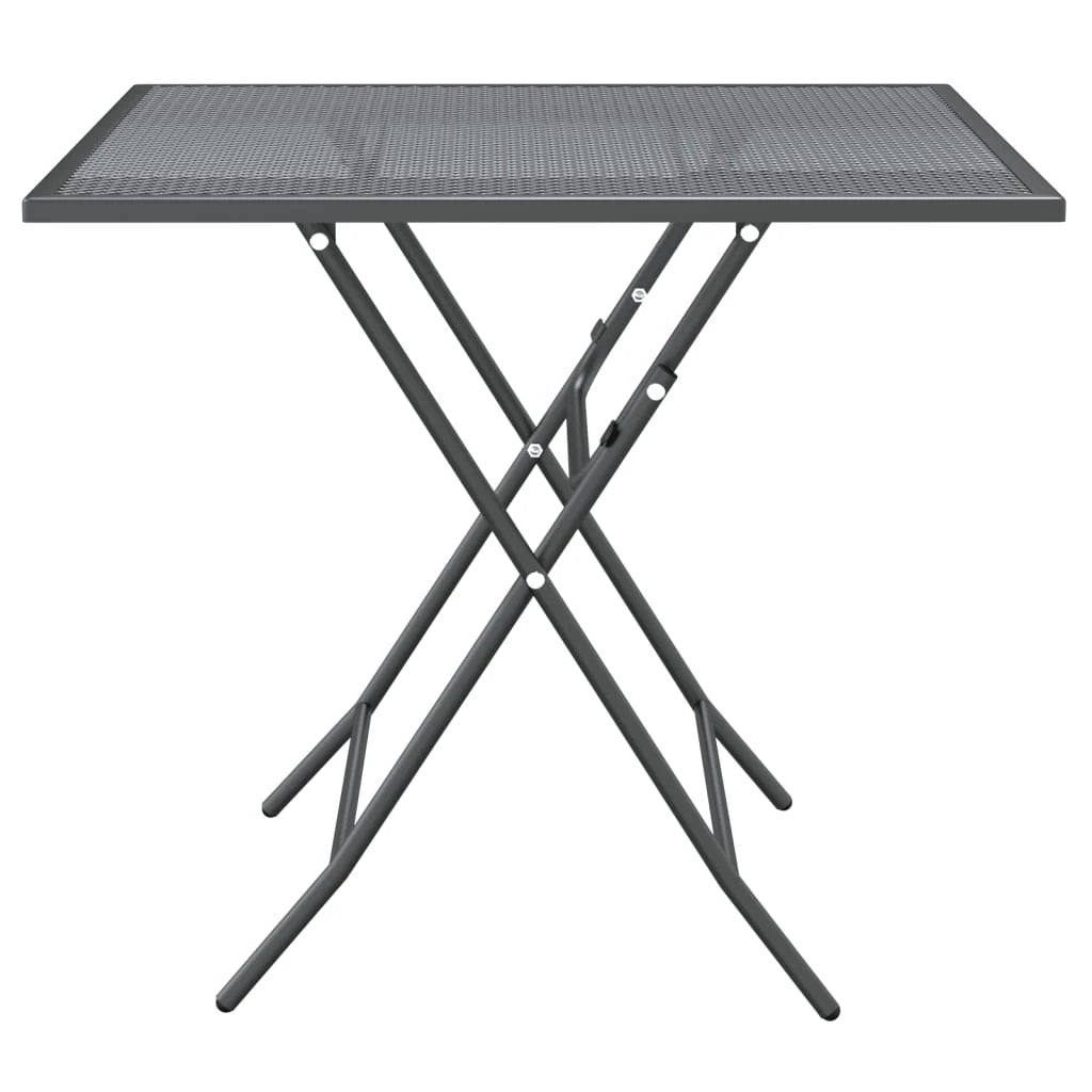 vidaXL Garden Table 60x60x72 cm Expanded Metal Mesh Anthracite by vidaXL