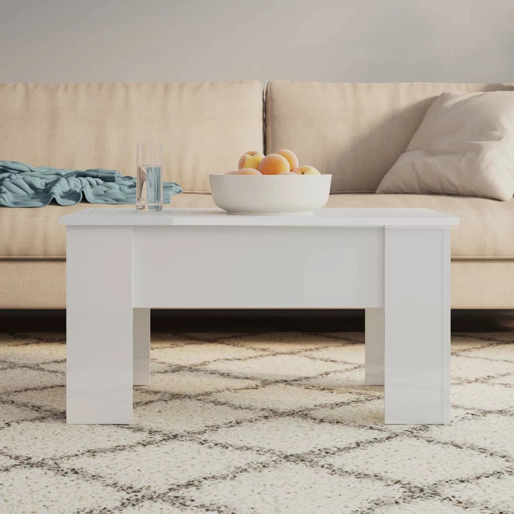 vidaXL VidaXL Coffee Table 79x49x41 cm Lift Top With Hidden Storage For Modern Living Room - Coffee Table
