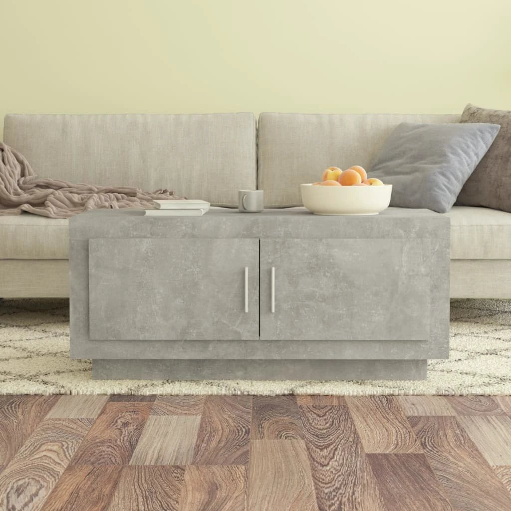 vidaXL vidaXL Coffee Table 102x50x45 cm Smoked Oak Finish Engineered Wood For Living Room Decor - Coffee Table