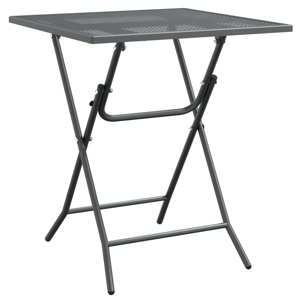 vidaXL Garden Table 60x60x72 cm Expanded Metal Mesh Anthracite by vidaXL