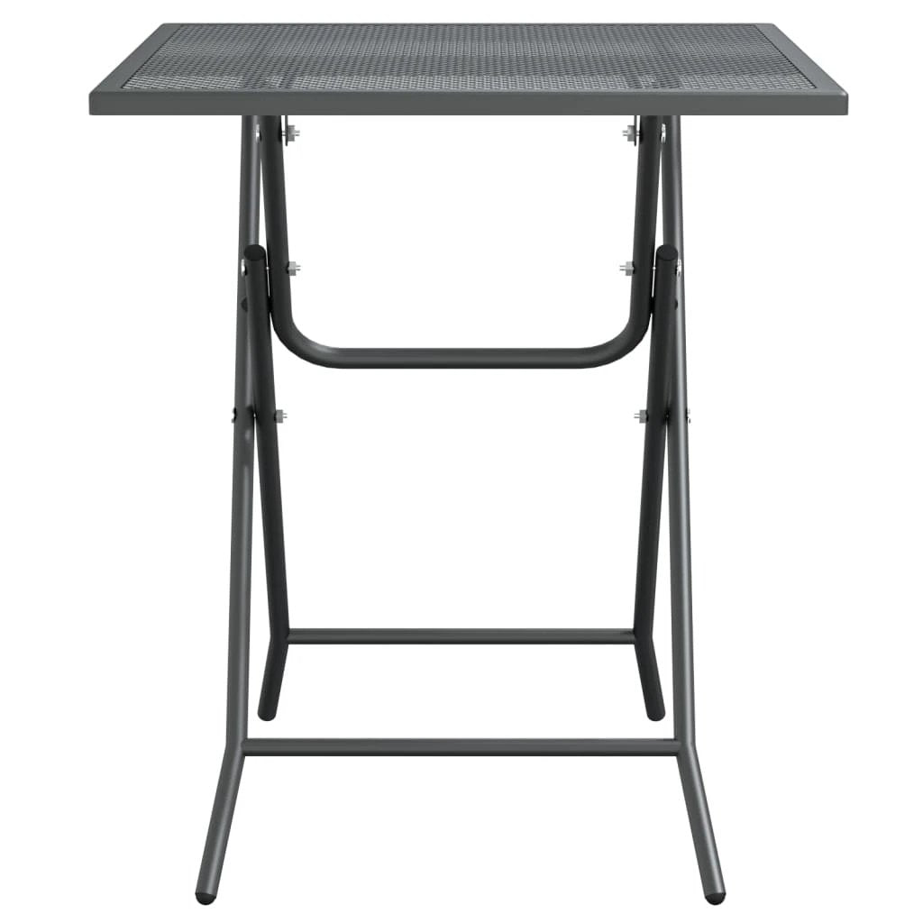 vidaXL Garden Table 60x60x72 cm Expanded Metal Mesh Anthracite by vidaXL