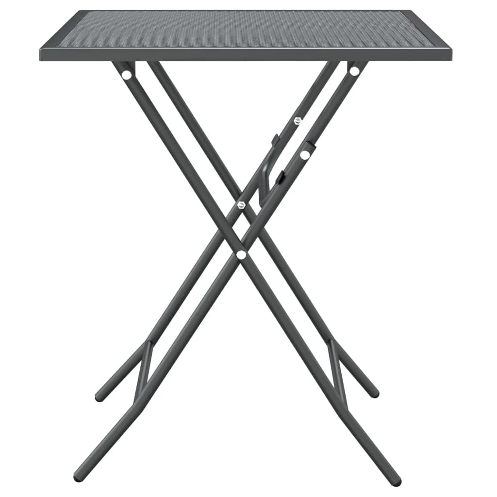 vidaXL Garden Table 60x60x72 cm Expanded Metal Mesh Anthracite by vidaXL