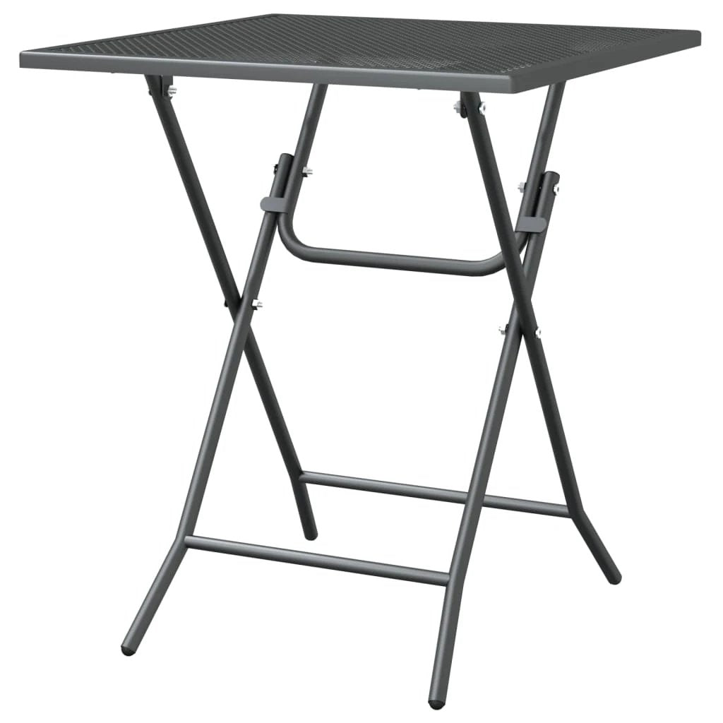 vidaXL Garden Table 60x60x72 cm Expanded Metal Mesh Anthracite by vidaXL