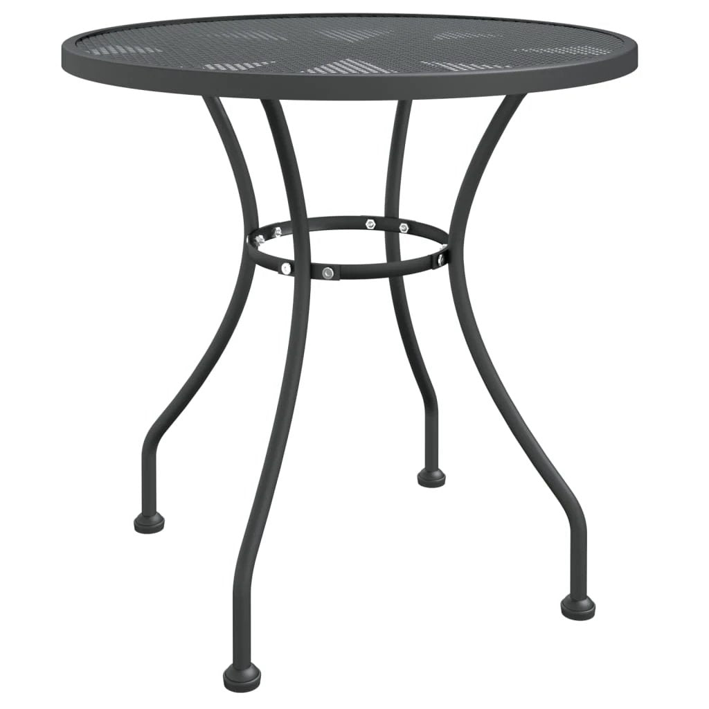 vidaXL vidaXL Garden Table Ø60x72 cm Expanded Metal Mesh Anthracite - Garden Table