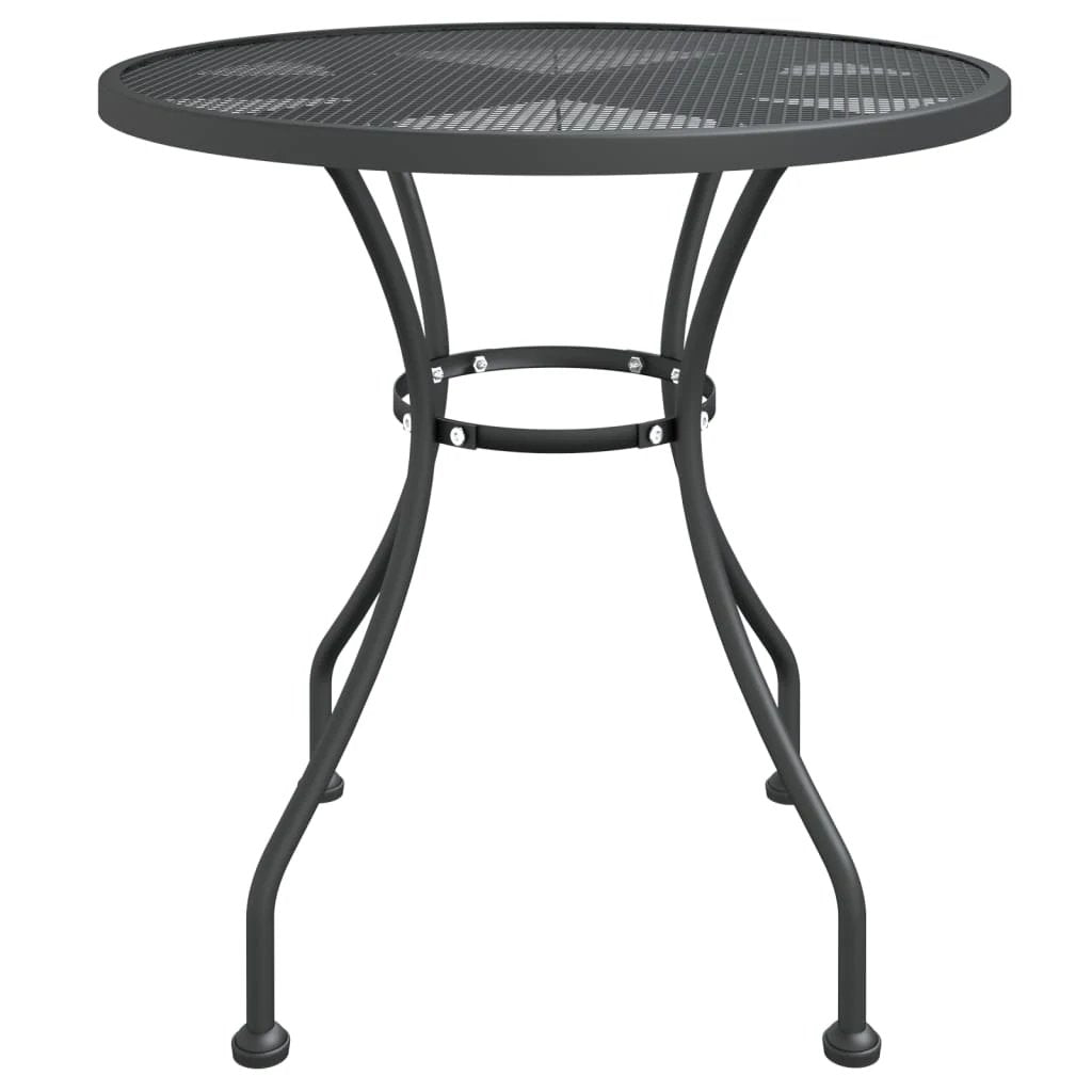 vidaXL vidaXL Garden Table Ø60x72 cm Expanded Metal Mesh Anthracite - Garden Table