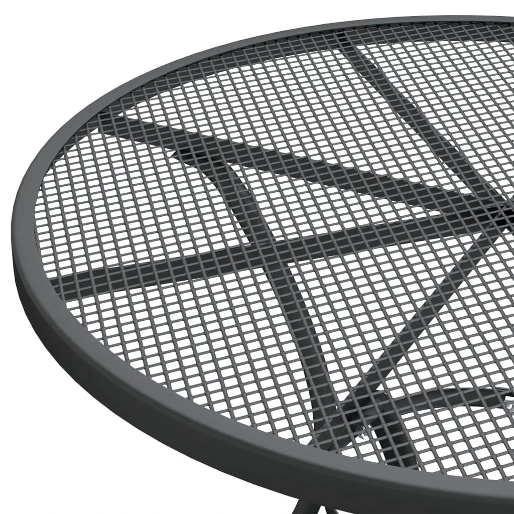 vidaXL vidaXL Garden Table Ø60x72 cm Expanded Metal Mesh Anthracite - Garden Table