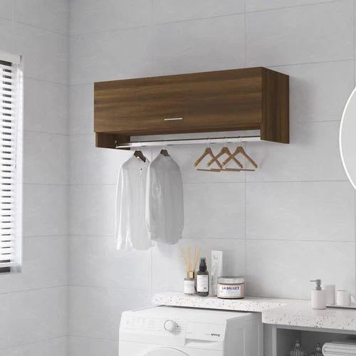 vidaXL Wardrobe Brown Oak 100x32.5x35 cm Engineered Wood by vidaXL