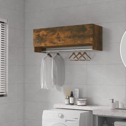 vidaXL Wardrobe Brown Oak 100x32.5x35 cm Engineered Wood by vidaXL
