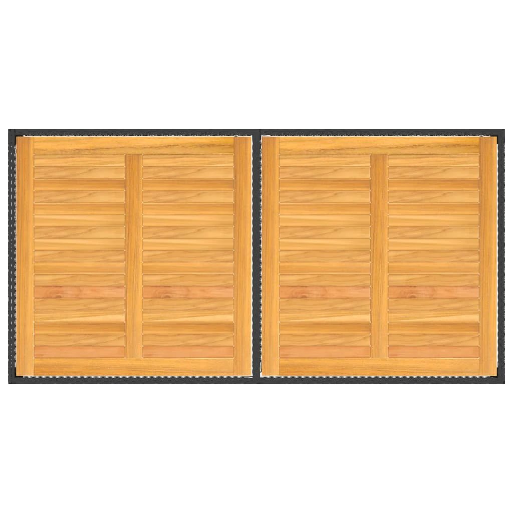 vidaXL vidaXL Garden Table 90x90x75 cm Poly Rattan and Acacia Wood Black - Garden Table