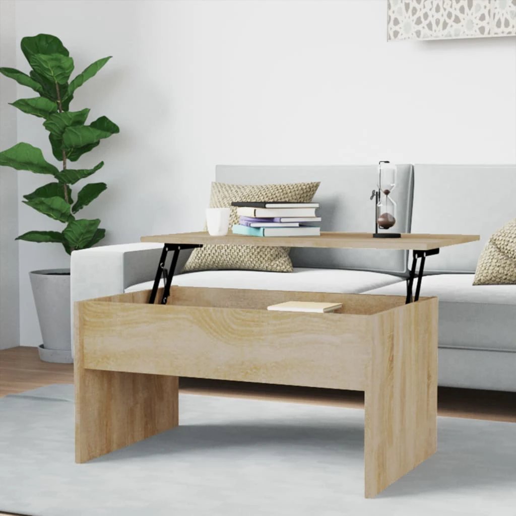 VidaXL Coffee Table 80x50.5x41.5 Lift-Top Home by vidaXL