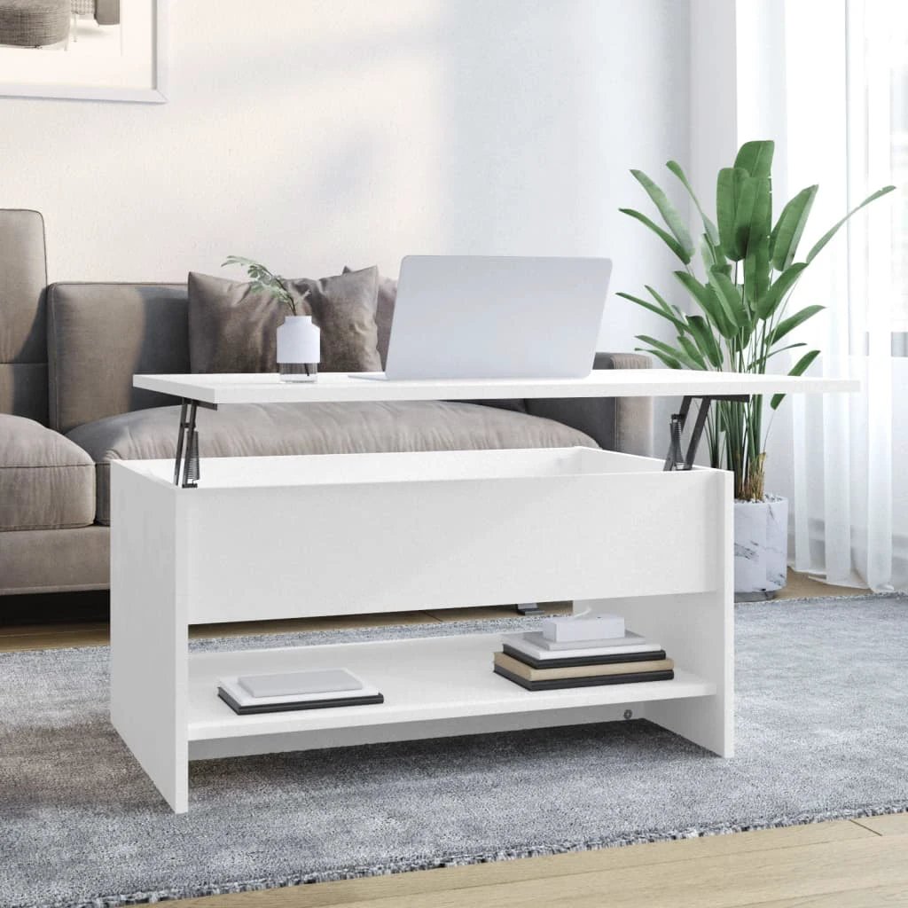 vidaXL VidaXL Coffee Table 80x50x40 cm Smoked Oak Engineered Wood With Storage Drawer For Living Room - Coffee Table