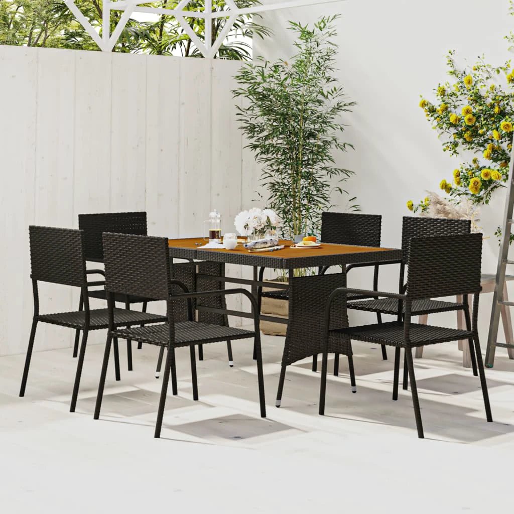 VidaXL 5Pc Outdoor Dining Poly Rattan Waterproof by vidaXL