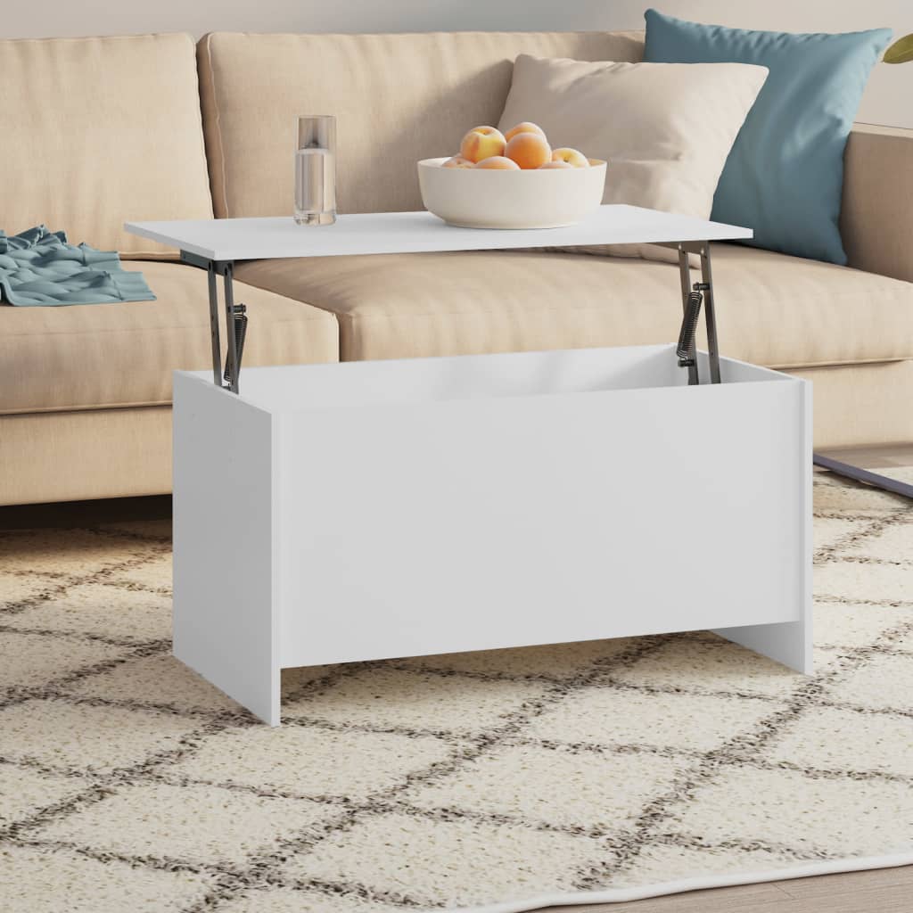 vidaXL VidaXL Coffee Table 102x55.5x52.5 cm Smoked Oak Lift Top With Hidden Storage For Living Room - Coffee Table