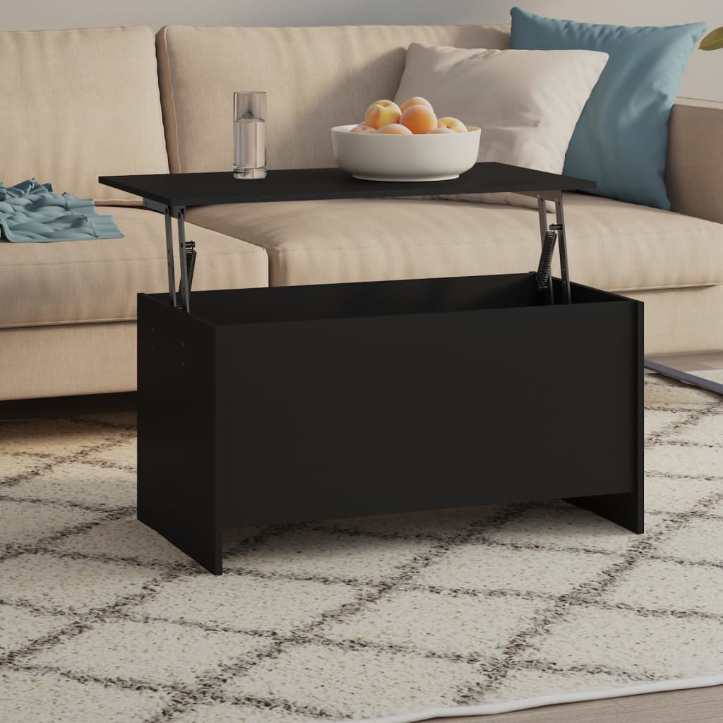 vidaXL VidaXL Coffee Table 102x55.5x52.5 cm Smoked Oak Lift Top With Hidden Storage For Living Room - Coffee Table