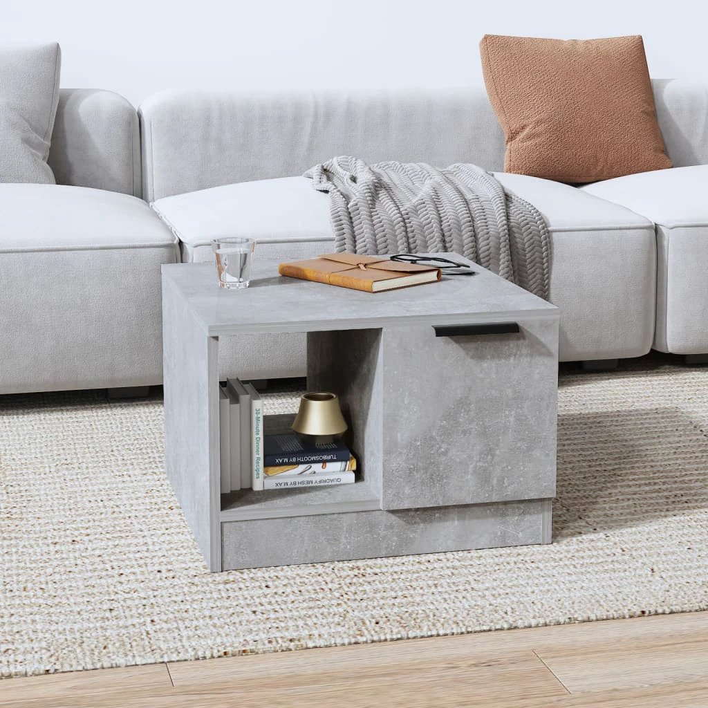 VidaXL Coffee Table 50x50x36 cm Smoked Oak Engineered Wood With Two Compartments Living Room by vidaXL
