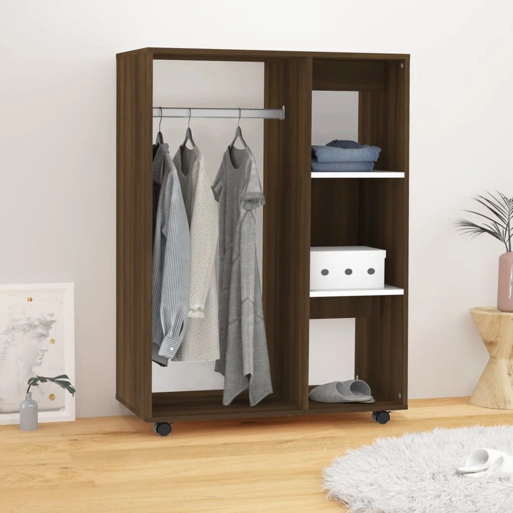 vidaXL Wardrobe Smoked Oak 80x40x110 cm Engineered Wood by vidaXL