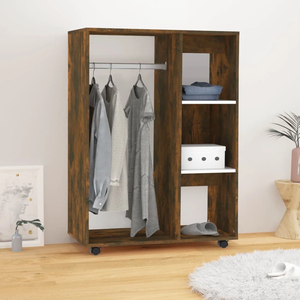 vidaXL vidaXL Wardrobe Smoked Oak 80x40x110 cm Engineered Wood - Wardrobe