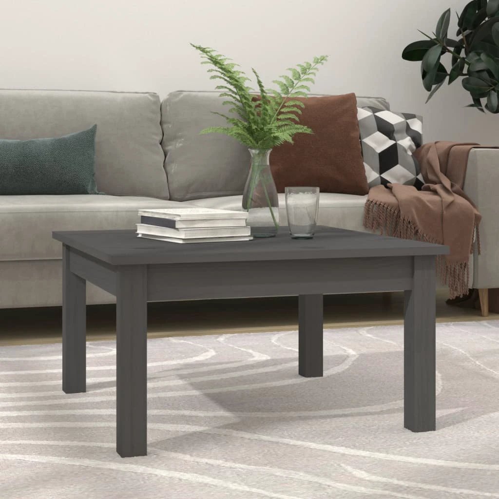 vidaXL vidaXL Coffee Table 80x50x40 Cm Solid Pine Wood With Rustic Wax Finish And Sturdy Frame Living Room Decor - Coffee Table