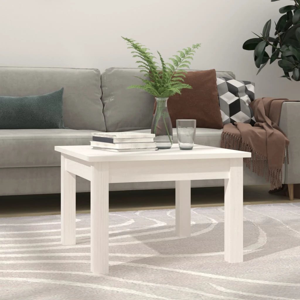 vidaXL vidaXL Coffee Table 80x50x40 Cm Solid Pine Wood With Rustic Wax Finish And Sturdy Frame Living Room Decor - Coffee Table