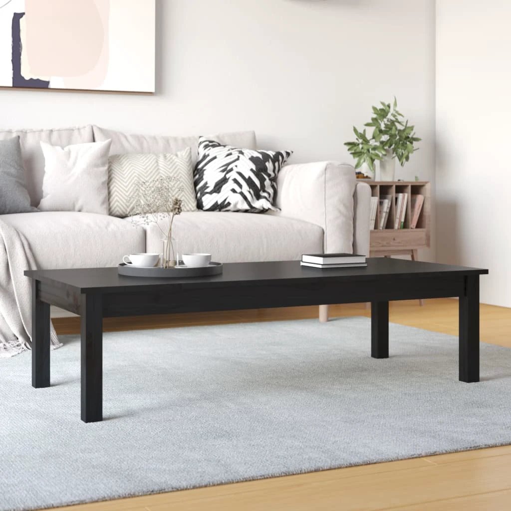 vidaXL vidaXL Coffee Table 80x50x40 Cm Solid Pine Wood With Rustic Wax Finish And Sturdy Frame Living Room Decor - Coffee Table