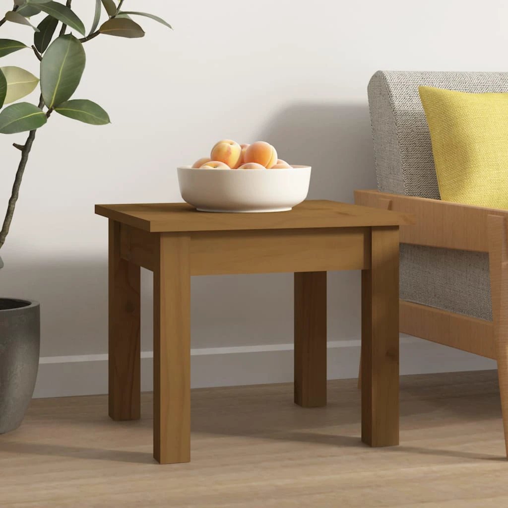 vidaXL vidaXL Coffee Table 80x50x40 Cm Solid Pine Wood With Rustic Wax Finish And Sturdy Frame Living Room Decor - Coffee Table