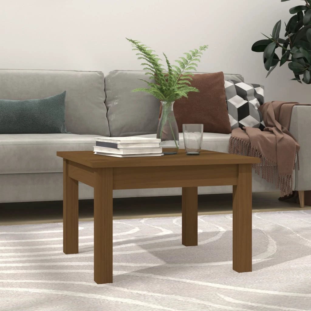 vidaXL vidaXL Coffee Table 80x50x40 Cm Solid Pine Wood With Rustic Wax Finish And Sturdy Frame Living Room Decor - Coffee Table
