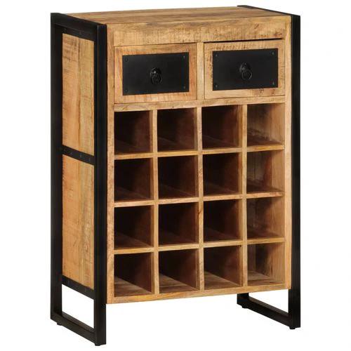 vidaXL Wine Rack for 16 Bottles Solid Mango Wood with Rustic Design for Wine Enthusiasts by vidaXL