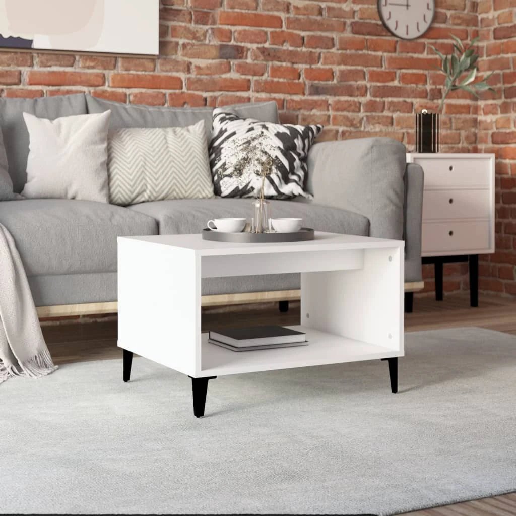 vidaXL VidaXL Coffee Table 60x50x40 Cm Smoked Oak Finish Engineered Wood For Modern Living Rooms - Coffee Table