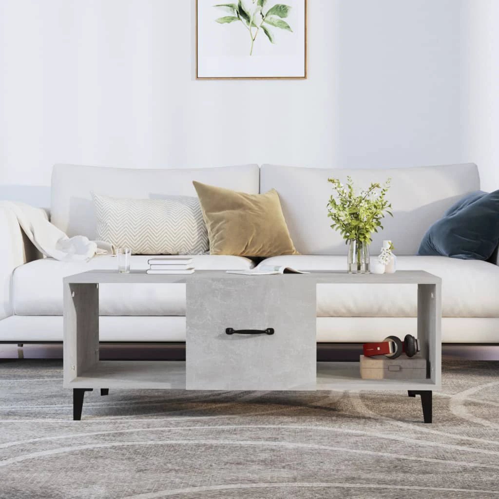 VidaXL Coffee Table 102x50x40 cm Smoked Oak Engineered Wood With Ample Storage Space Living Room by vidaXL