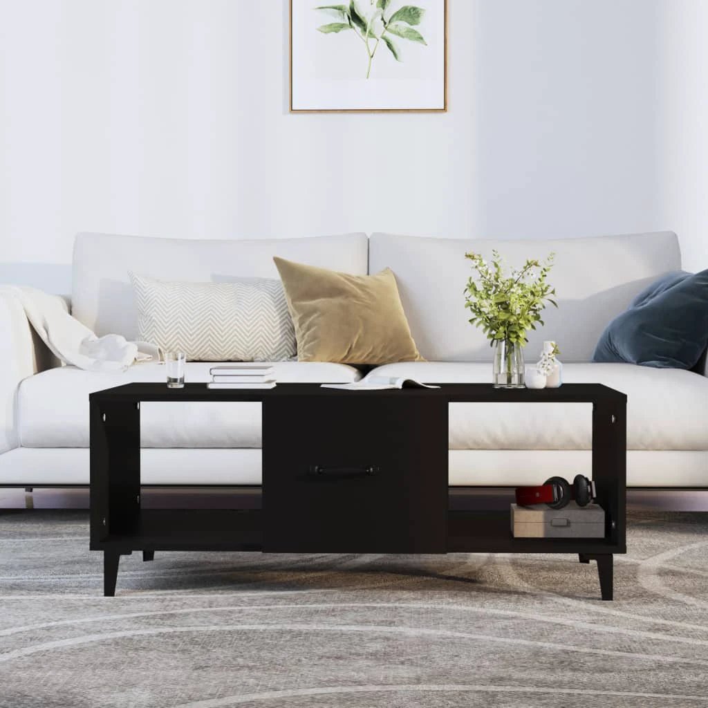 VidaXL Coffee Table 102x50x40 cm Smoked Oak Engineered Wood With Ample Storage Space Living Room by vidaXL