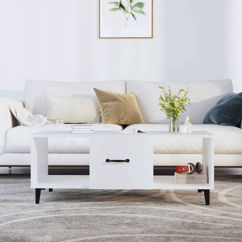 VidaXL Coffee Table 102x50x40 cm Smoked Oak Engineered Wood With Ample Storage Space Living Room by vidaXL