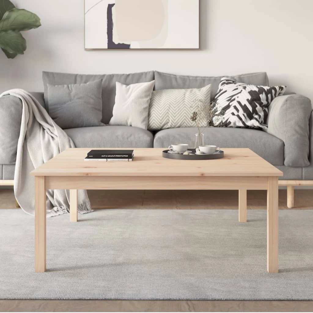 vidaXL vidaXL Coffee Table 80x50x40 Cm Solid Pine Wood With Rustic Wax Finish And Sturdy Frame Living Room Decor - Coffee Table