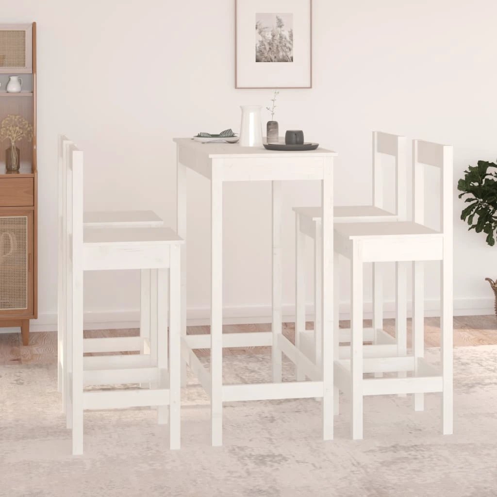 vidaXL vidaXL 5 Piece Bar Set Honey Brown Solid Wood Pine - Dining Set