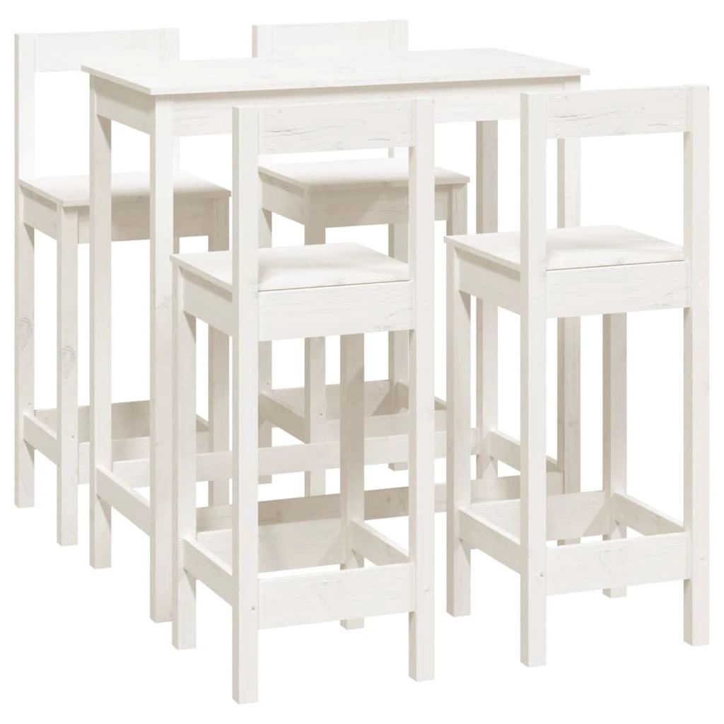 vidaXL vidaXL 5 Piece Bar Set Honey Brown Solid Wood Pine - Dining Set