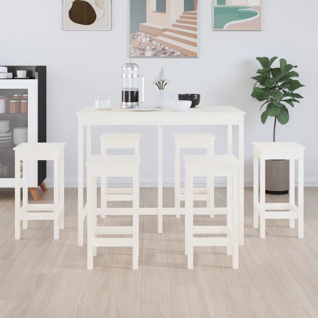 vidaXL 7 Piece Bar Set Solid Wood Pine by vidaXL