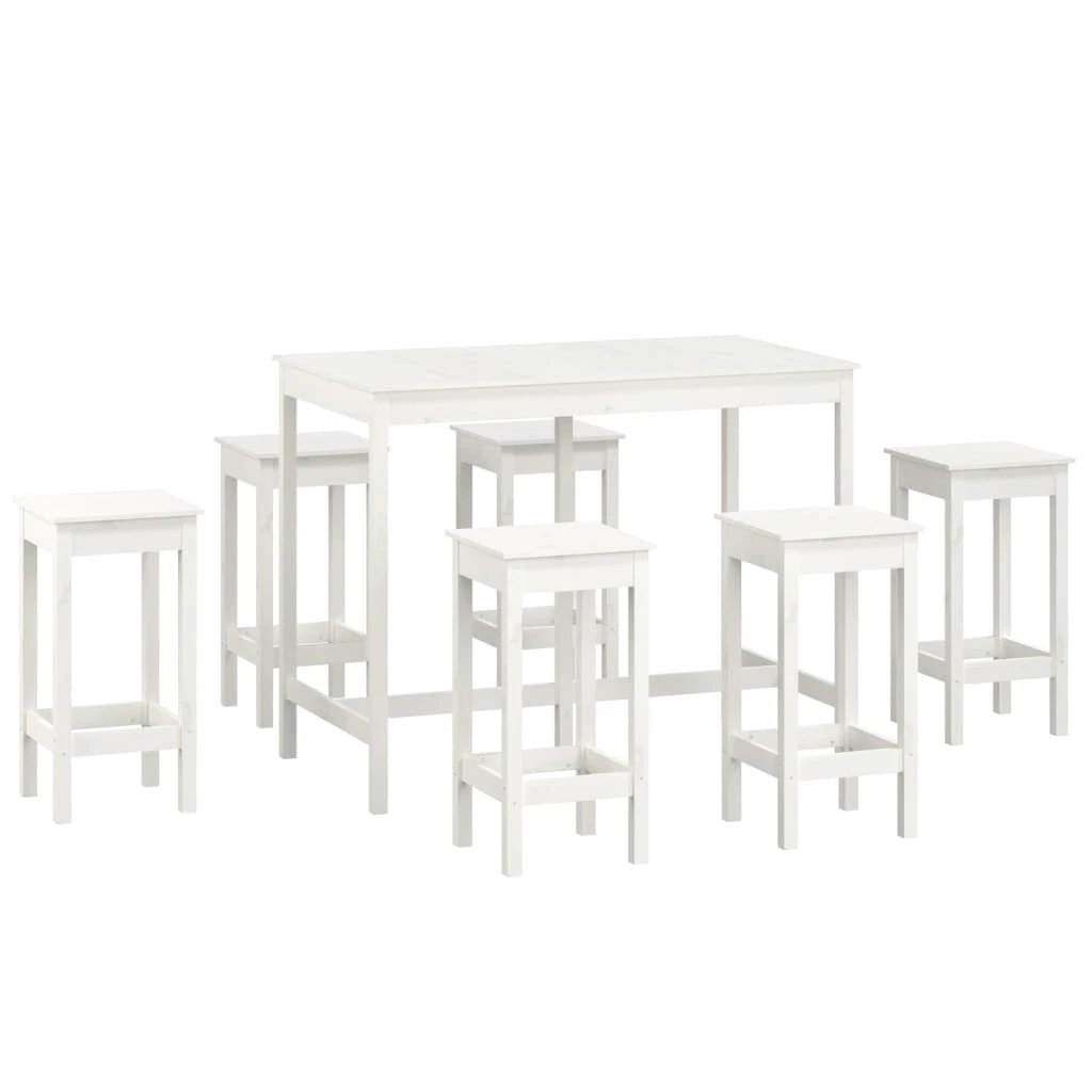 vidaXL 7 Piece Bar Set Solid Wood Pine by vidaXL