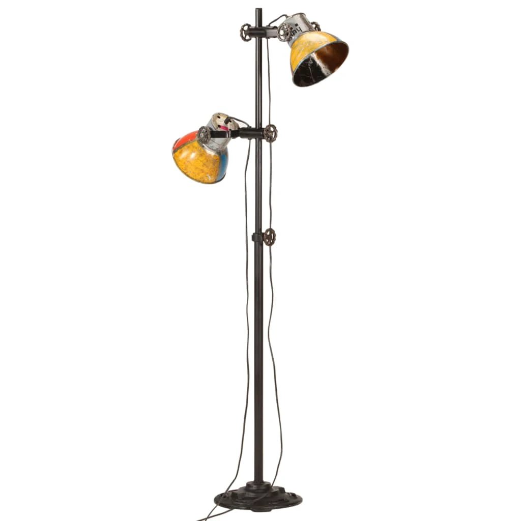 vidaXL Floor Lamp 2 Lampshades Unique Hand-Painted Design by vidaXL