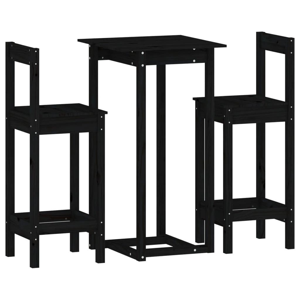 vidaXL 3 Piece Bar Set Solid Wood Pine by vidaXL
