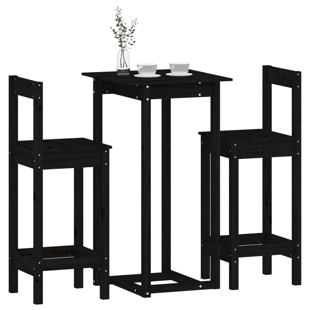 vidaXL 3 Piece Bar Set Solid Wood Pine by vidaXL