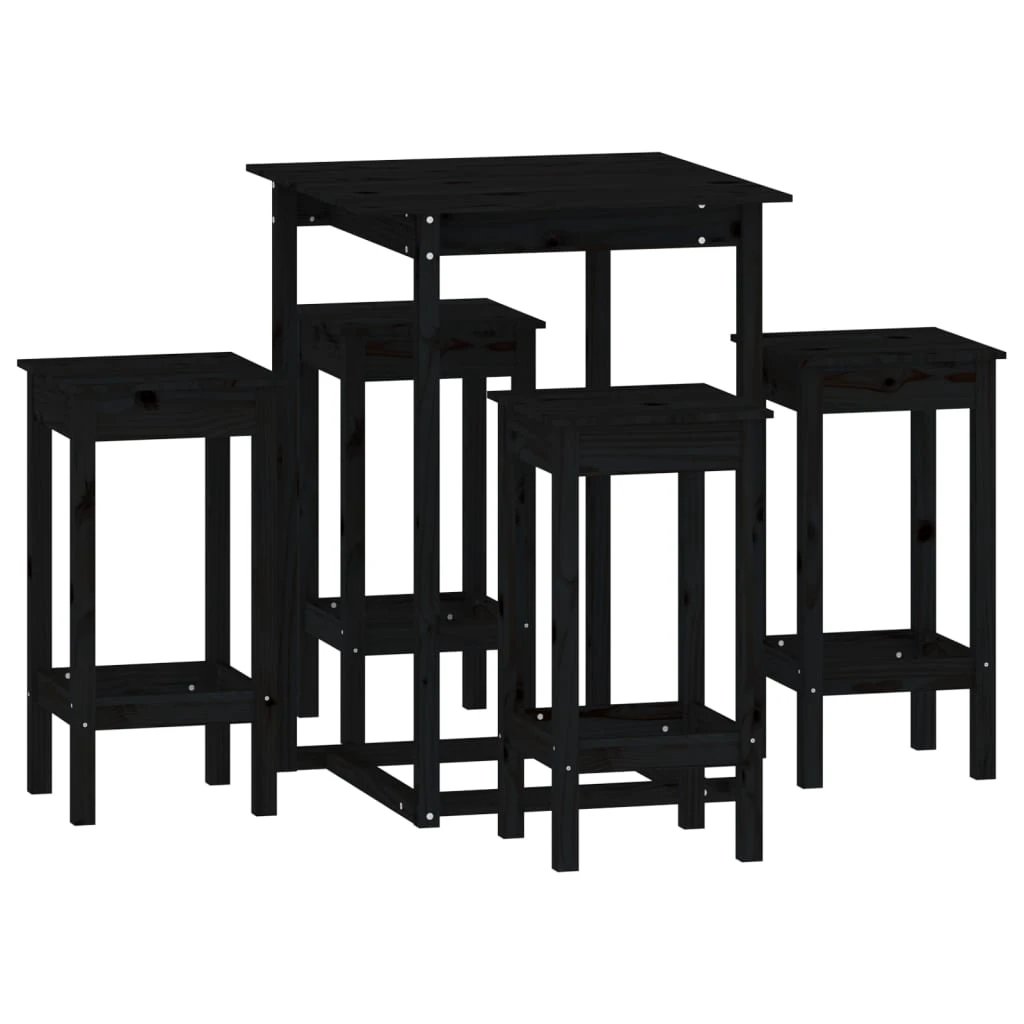 vidaXL vidaXL 5 Piece Bar Set Solid Wood Pine - Dining Set