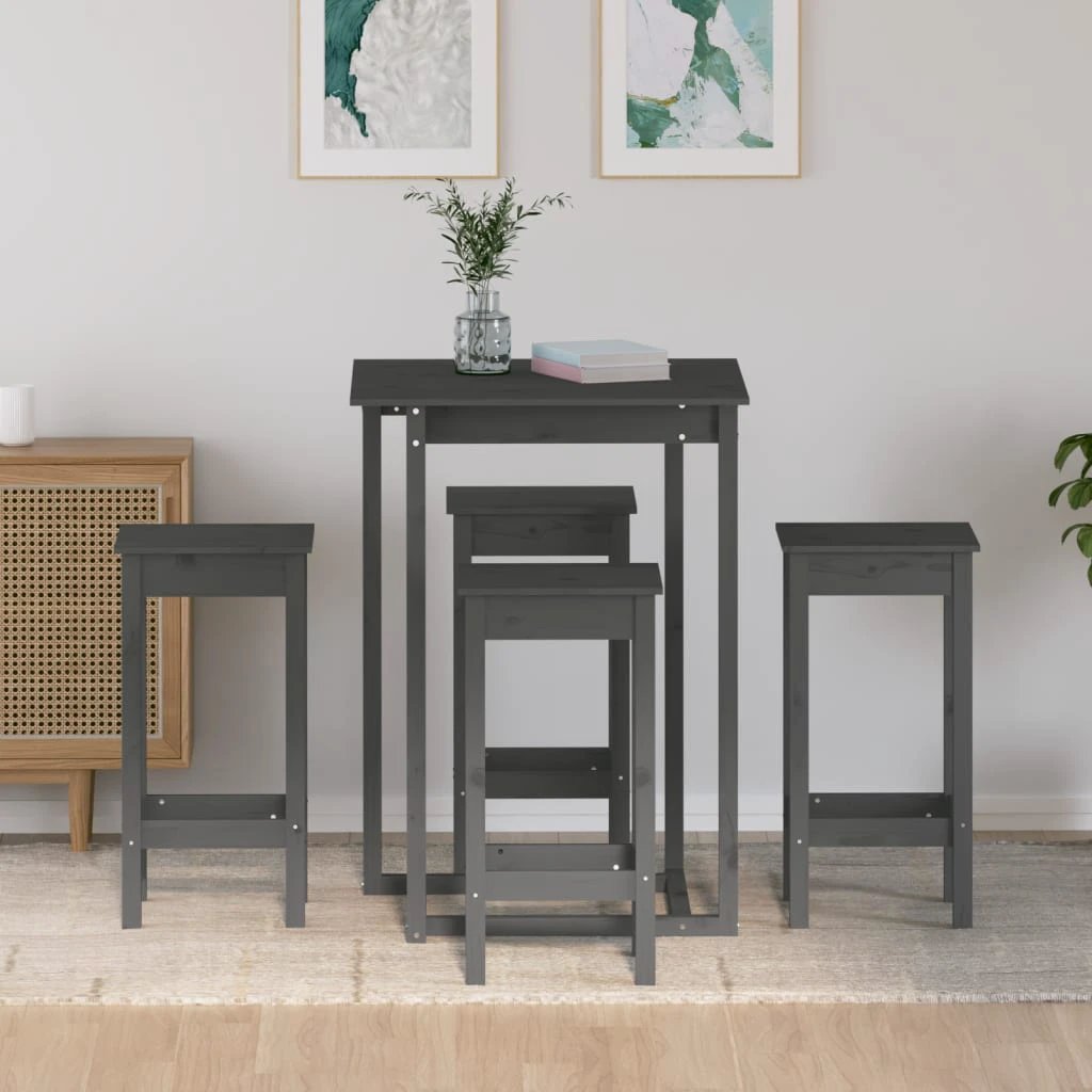 vidaXL vidaXL 5 Piece Bar Set Solid Wood Pine - Dining Set