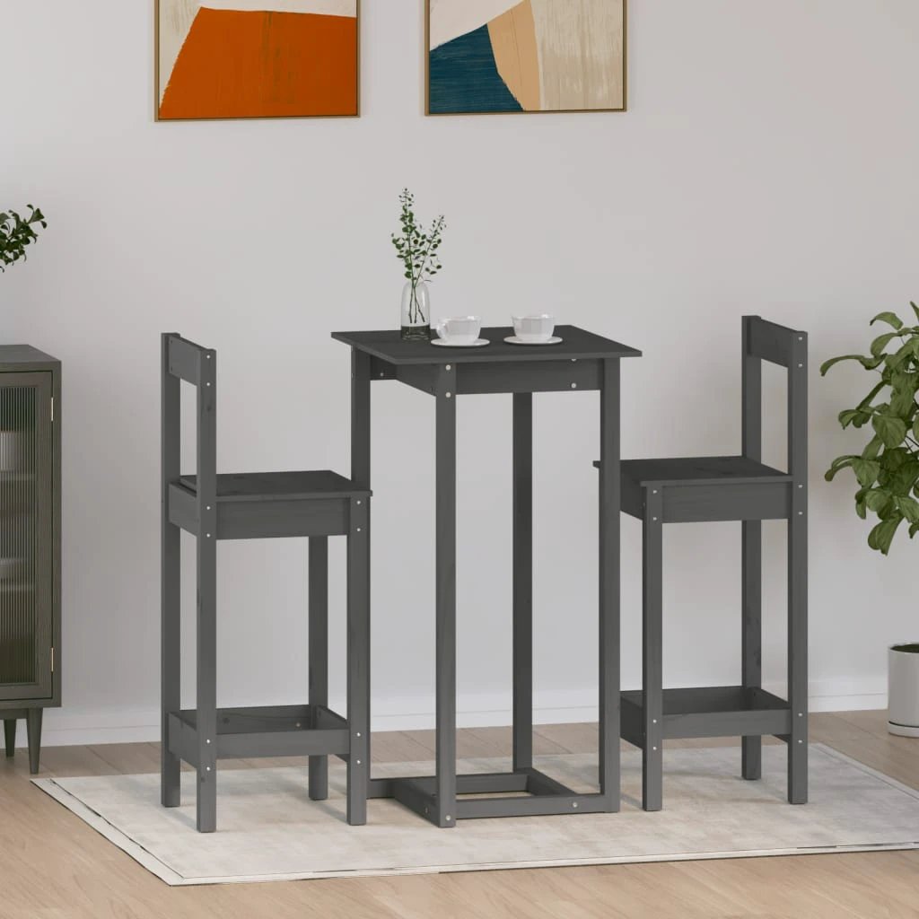 vidaXL vidaXL 3 Piece Bar Set Solid Wood Pine - Dining Set
