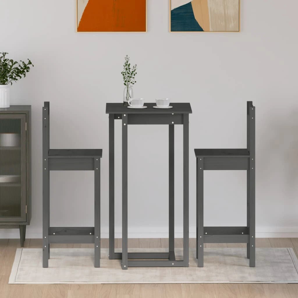 vidaXL vidaXL 3 Piece Bar Set Solid Wood Pine - Dining Set