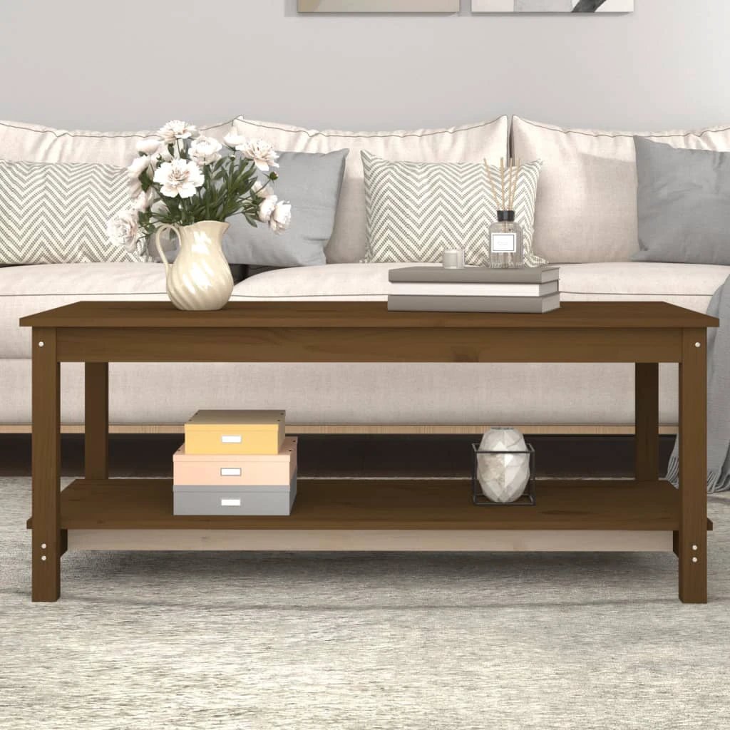 VidaXL Coffee Table 110x55x45 Solid Pine Home by vidaXL