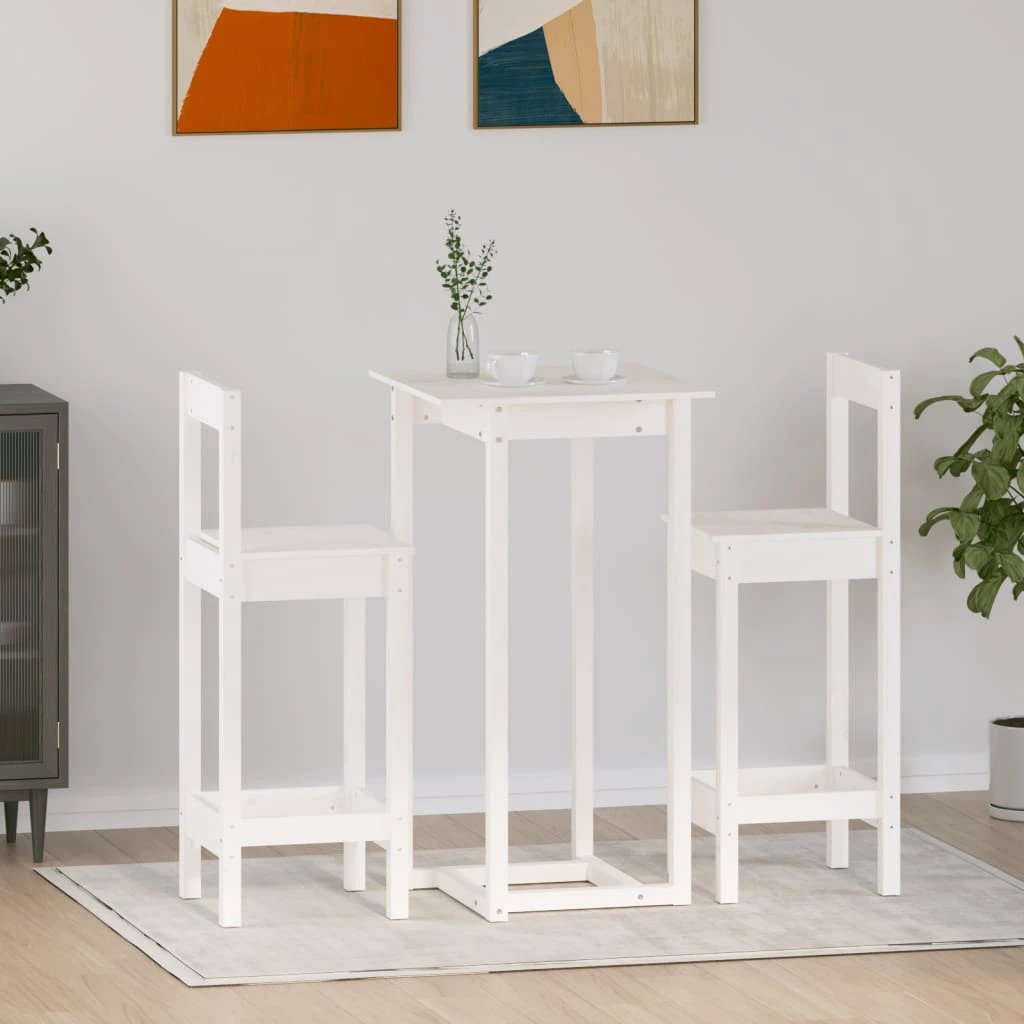 vidaXL 3 Piece Bar Set Solid Wood Pine by vidaXL