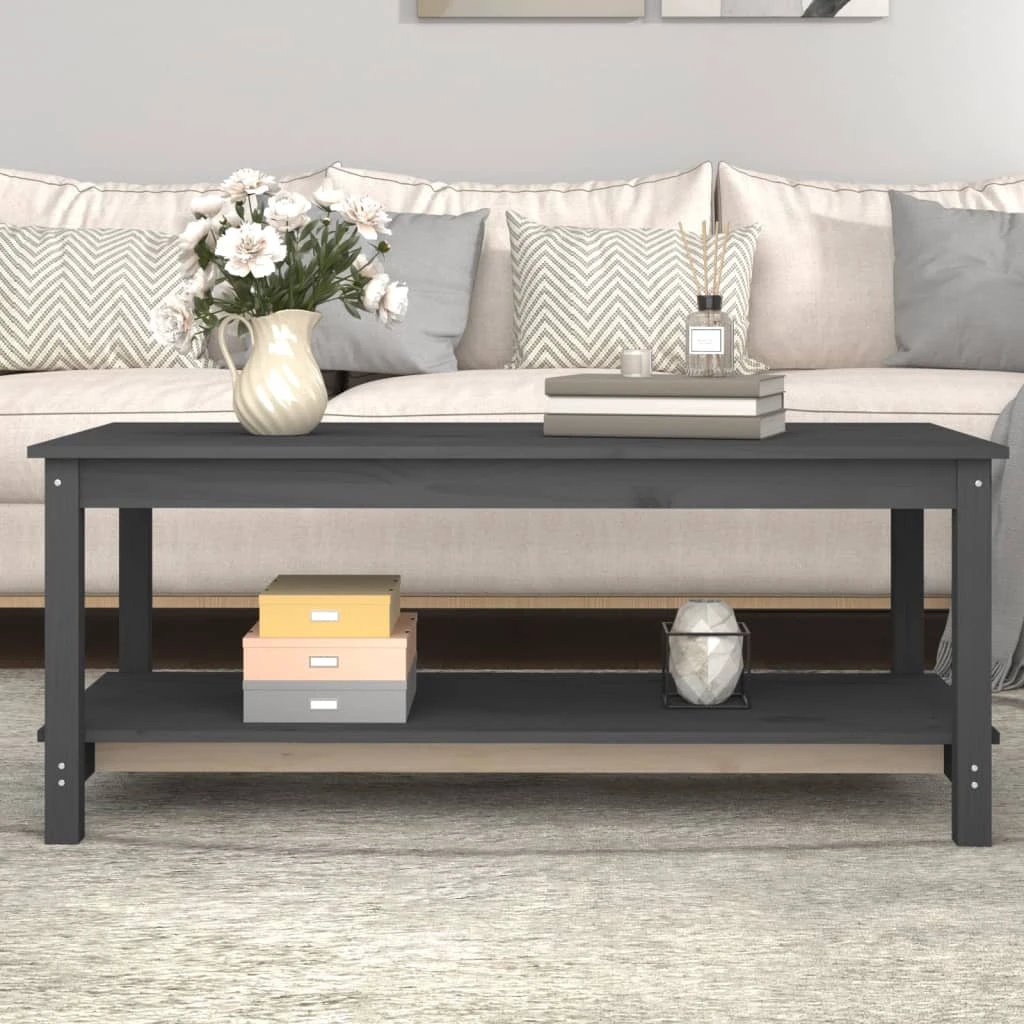 VidaXL Coffee Table 110x55x45 Solid Pine Home by vidaXL
