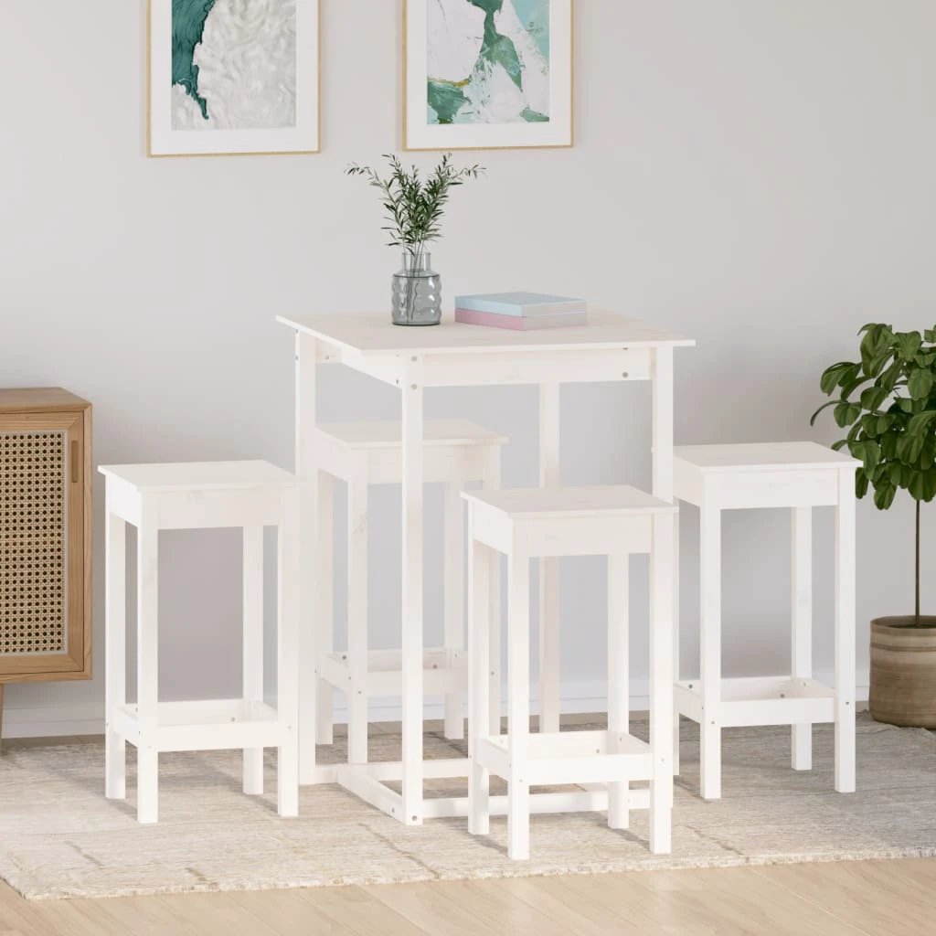 vidaXL vidaXL 5 Piece Bar Set Solid Wood Pine - Dining Set