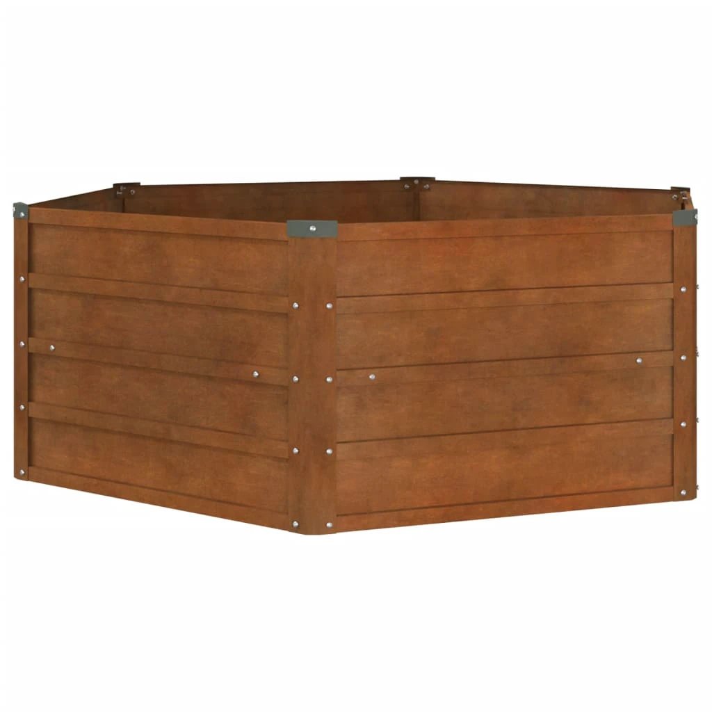vidaXL Garden Raised Bed Rusty 129x129x45 cm Corten Steel by vidaXL