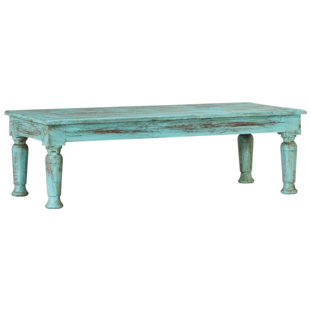 Reclaimed Teal Coffee Table 110x50x34cm Rustic by vidaXL